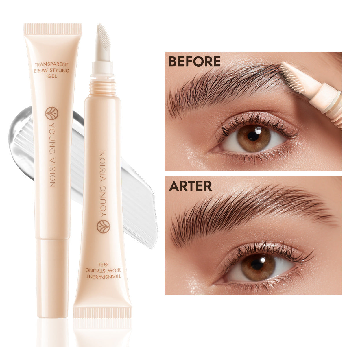 Transparent Eyebrow Gel - Clear, 10g, Waterproof, Portable Makeup