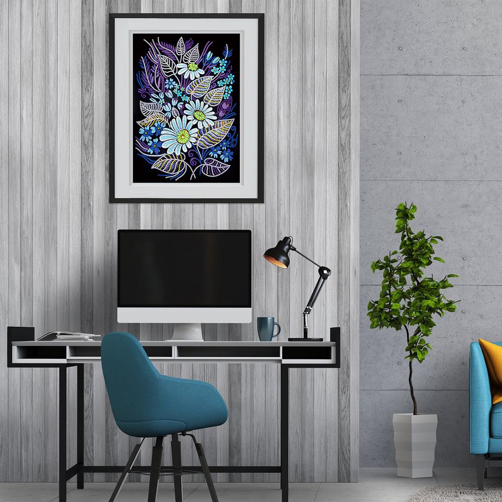 Diamond Painting Kit Flower Shape 30x30cm Cross Stitch Home Decor