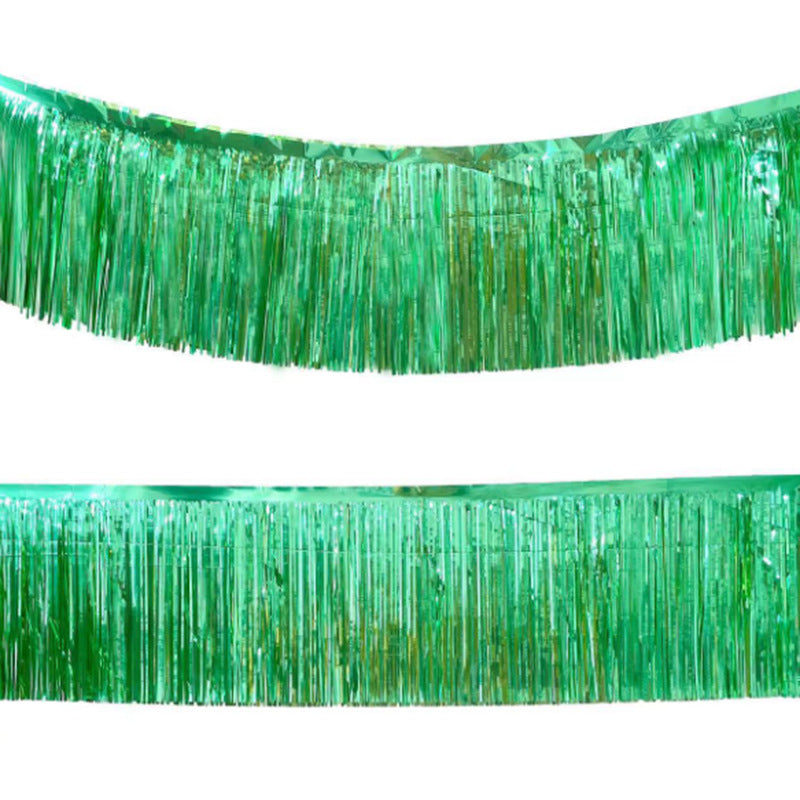 Festive Tinsel Curtain Tassel Banner for Celebrations Home Decor