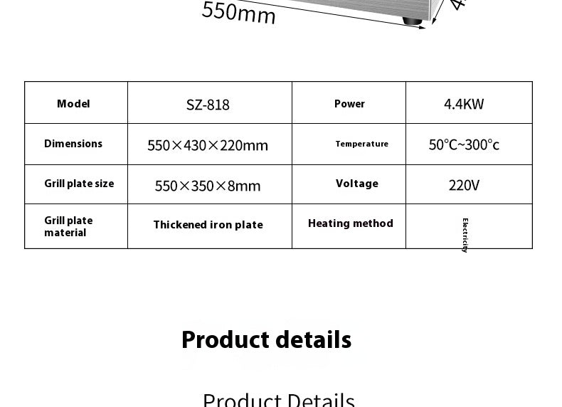 Electric Grill Commercial Kitchen Equipment Gas Stall Cold Noodle Roasting Machine