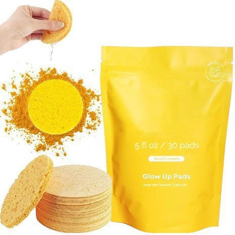 Gentle Skin Care Exfoliating Cleansing Pads - Turmeric & Kojic Acid, 40pcs