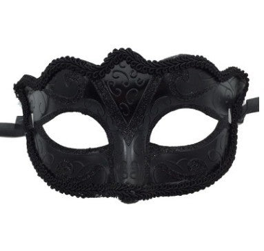 Venetian Masquerade Ball Mask for Party and Costume - Lace-Up Half Face Design