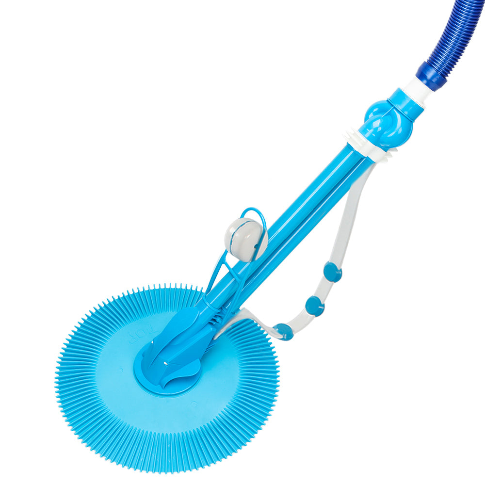Automatic Pool Cleaner with 10 Hoses - Easy Install, Blue