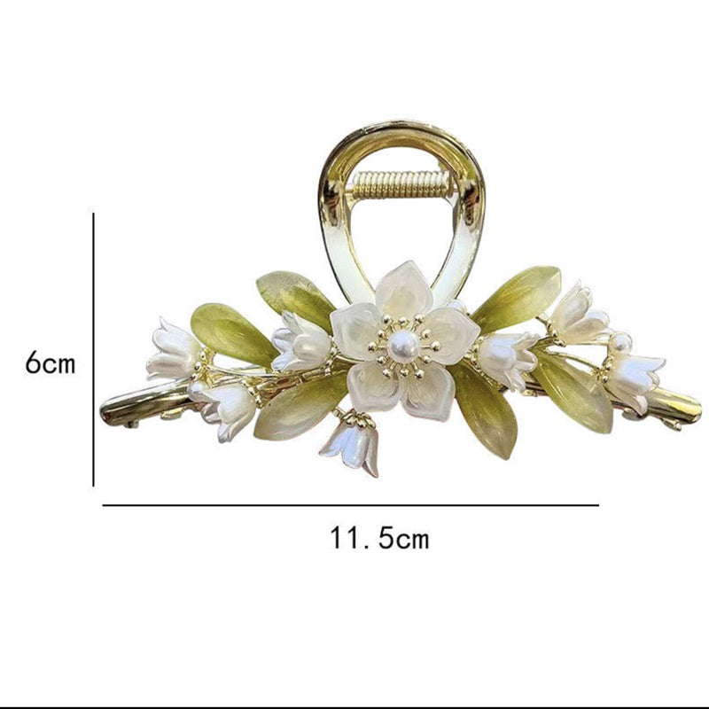 Lily Retro Metal Hairpin - Antique Flower Style
