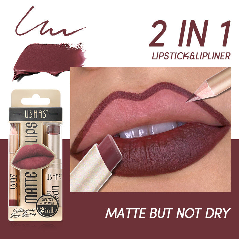 Matte Long Lasting Waterproof Nude Lipstick - Moisturizing & Discoloration Resistant