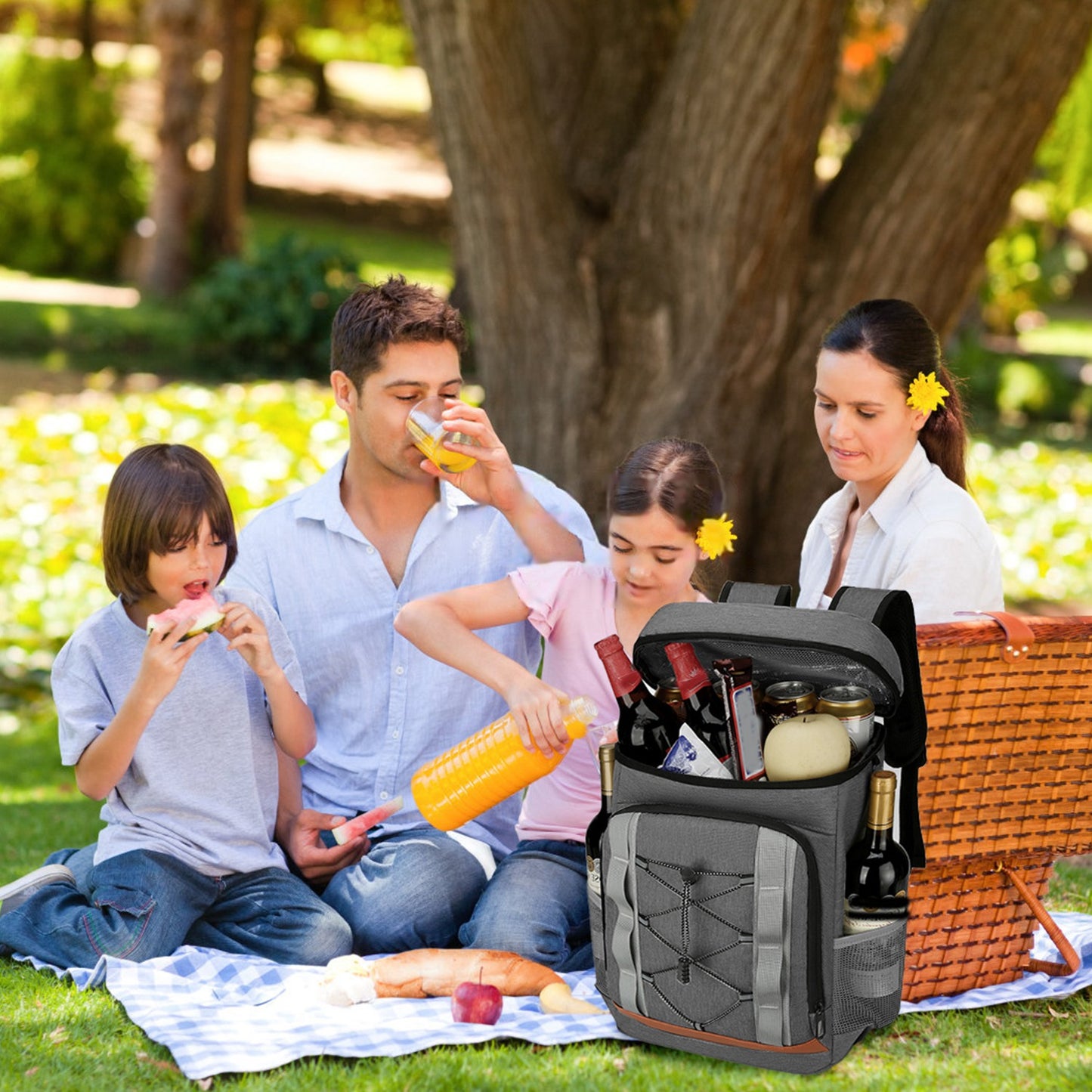 Insulated Cooler Backpack with 36 Can Capacity - Multi-Pocket Design