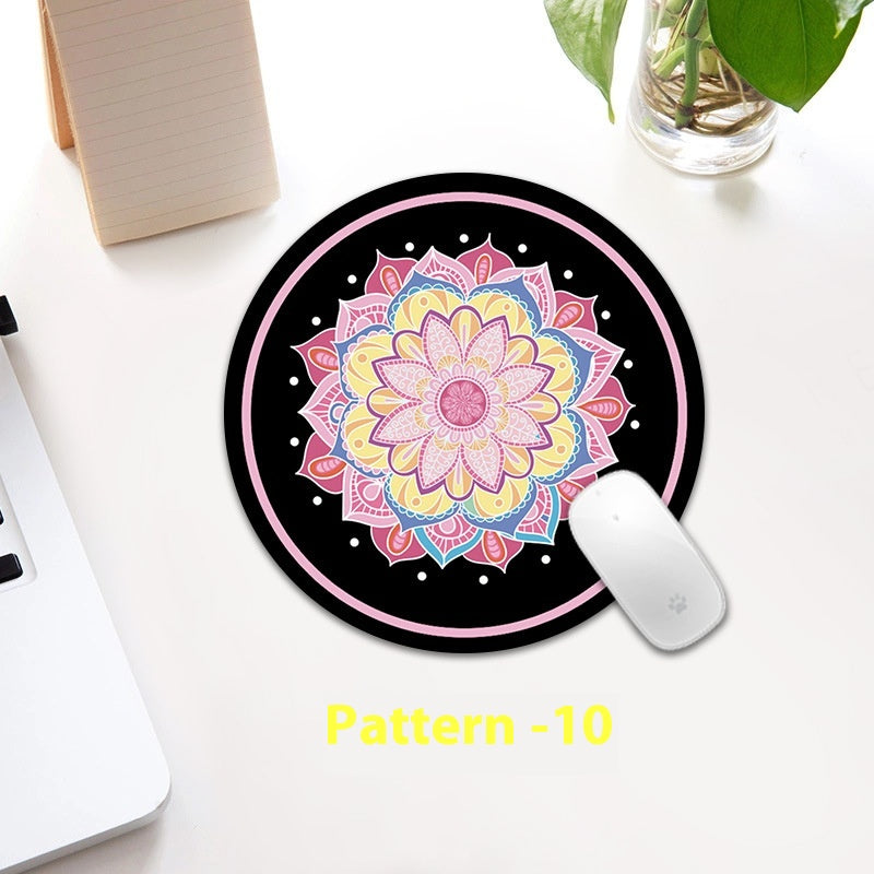 Ethnic Pattern Round Table Mat - Small Thickening Non-Slip Kitchen Accessory