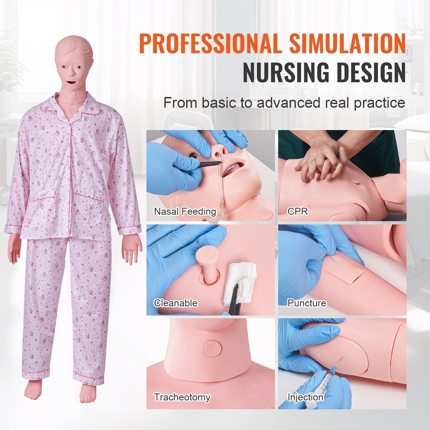 Lifelike Female Nursing Training Manikin for Medical Education