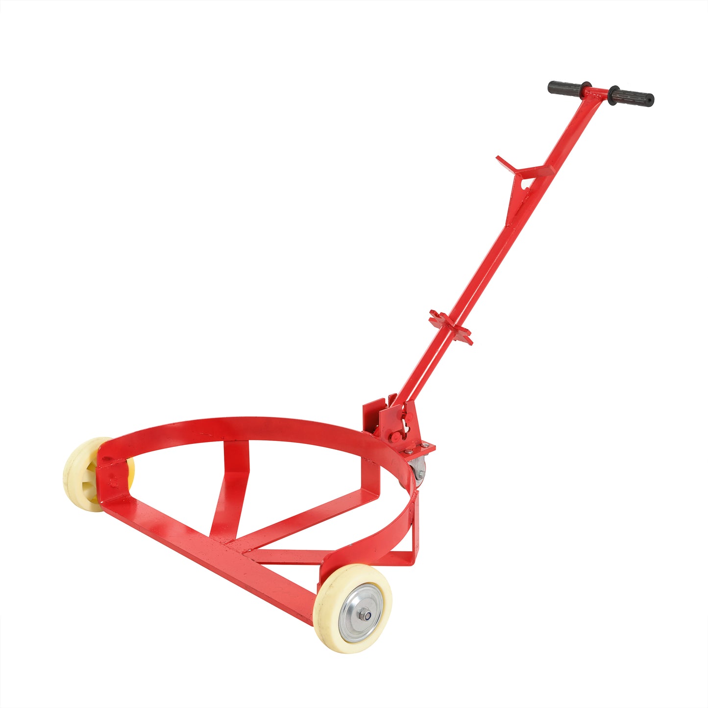 55 Gallon Drum Dolly, 1200lbs Capacity, With 2 Fixed PU Wheels And 1