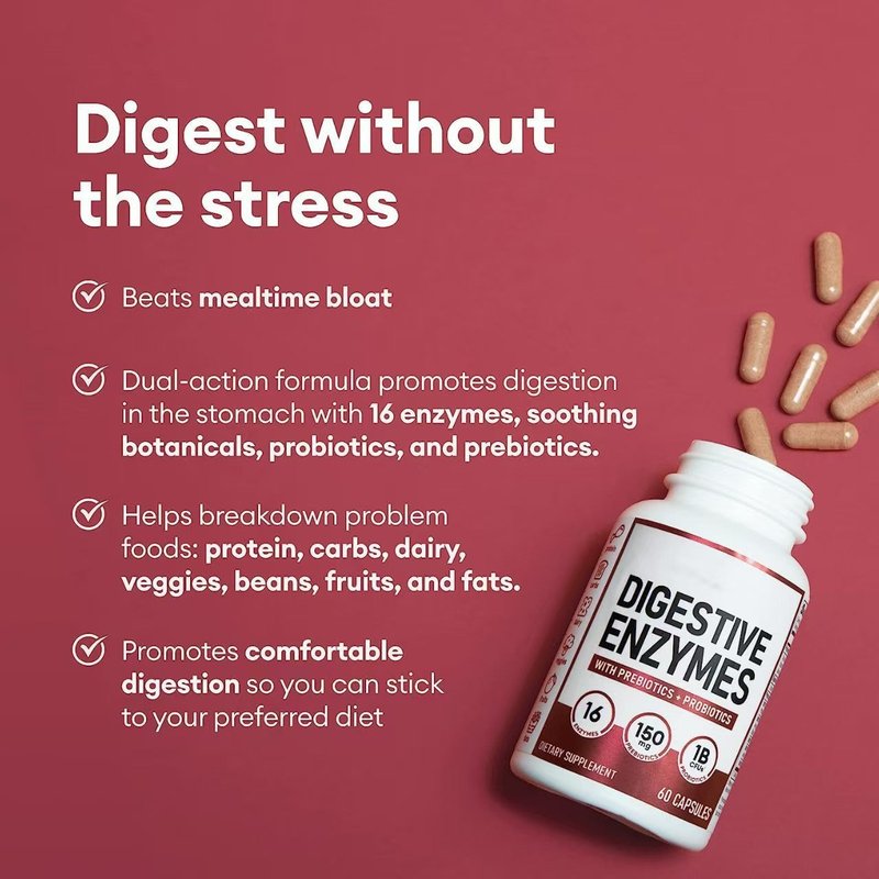 Digestive Enzyme Probiotic Capsules for Gut Health