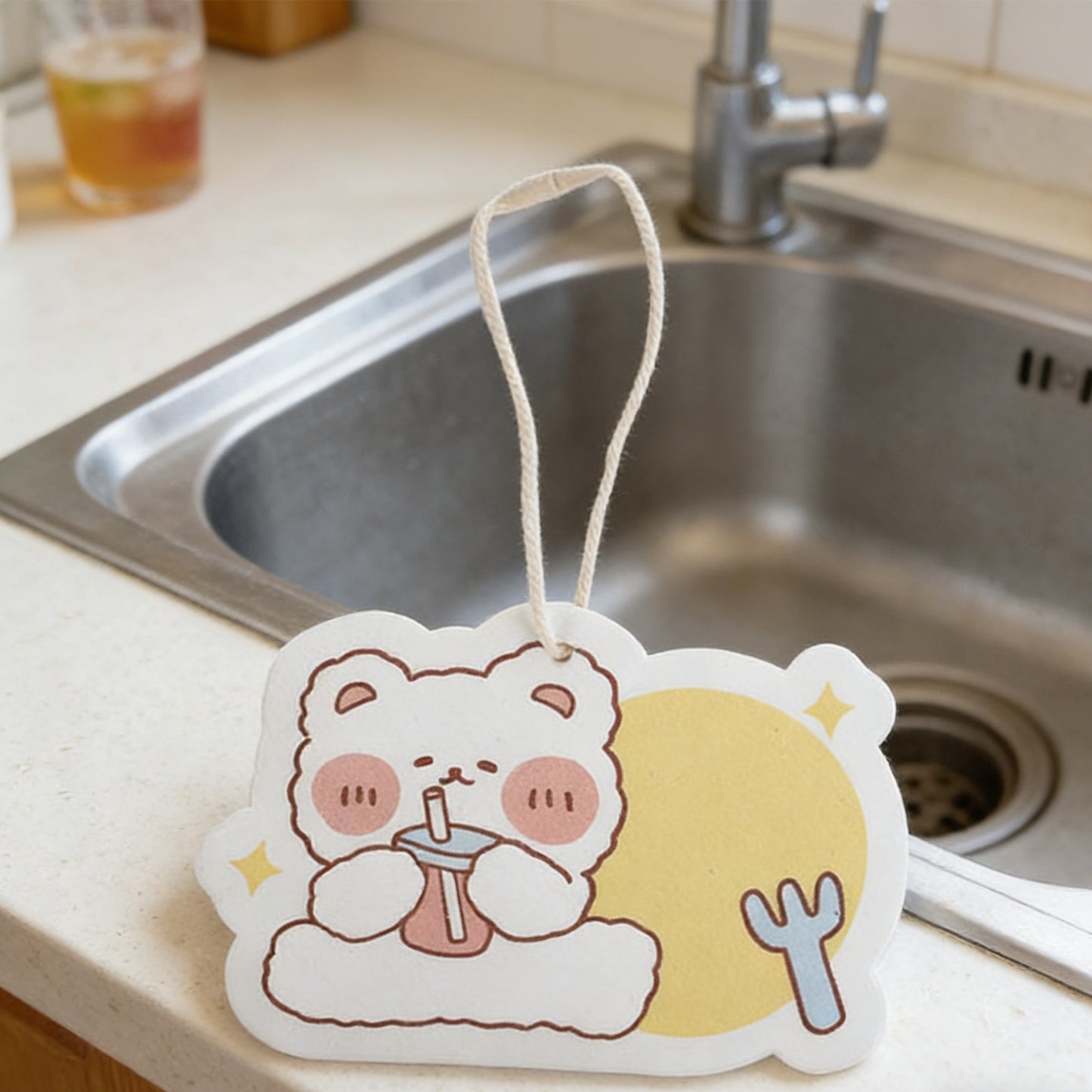 Cute Bear Dishwashing Sponge - Fun Kitchen Cleaning Tool