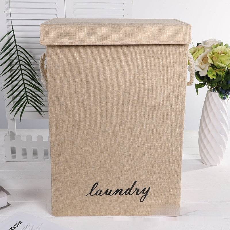 Foldable Laundry Basket with Handles - Large Linen Storage Bin for Home