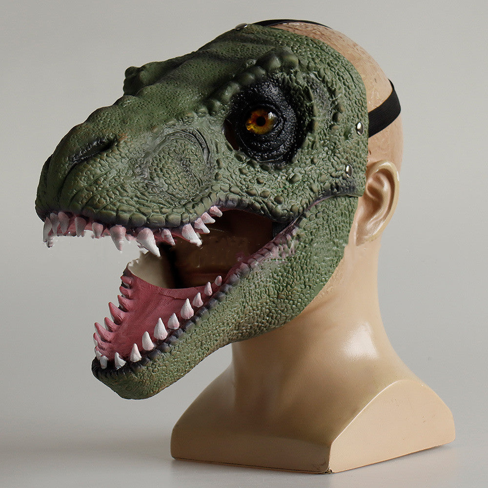 Dinosaur Latex Mask with Moving Mouth for Halloween Party Cosplay - Multiple Styles
