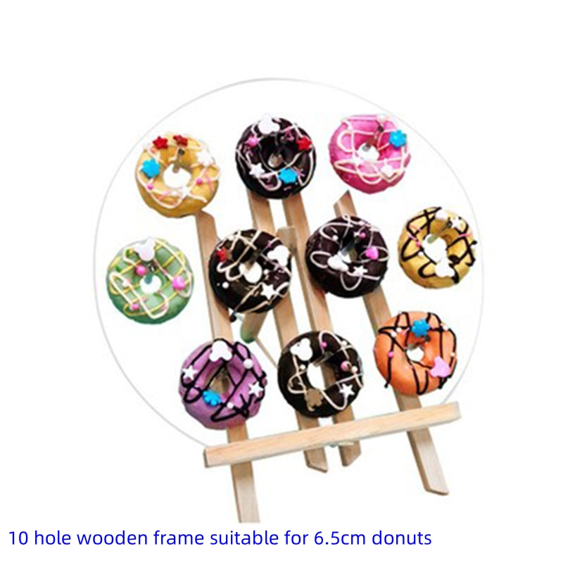 Wooden Donut Display Stand for Weddings and Parties Multiple Sizes