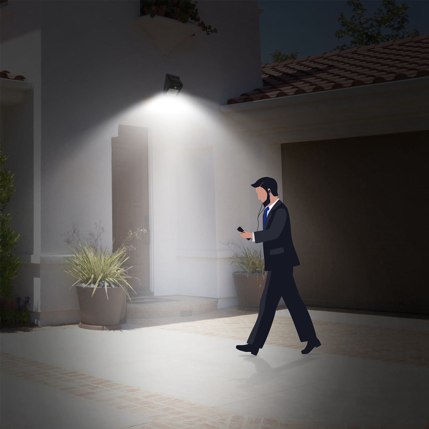 Outdoor Solar Motion Sensor Light with 20 LEDs Waterproof IP65 Garden Pathway