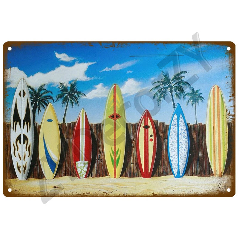 Antique Iron Sheet Wall Art for Home & Cafe Decor - 20x30cm