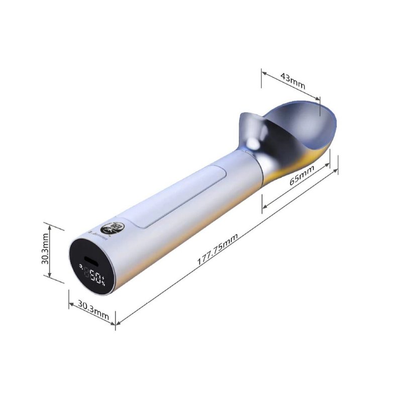 Electric Ice Cream Scoop with Heating & Auto Switch - Stainless Steel