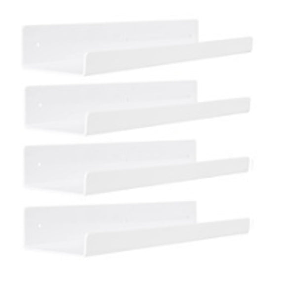 38cm Acrylic Wall Storage Rack with U-Shaped Partition - Multi-Color Options
