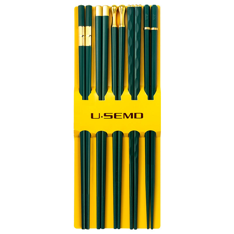 Anti-slip Alloy Chopsticks - Japanese & Korean Style, Household Dinnerware