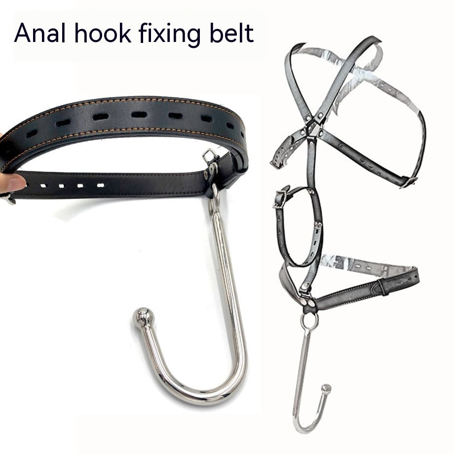 One-Piece Stainless Steel Anal Hook Collar for Adult Wellness