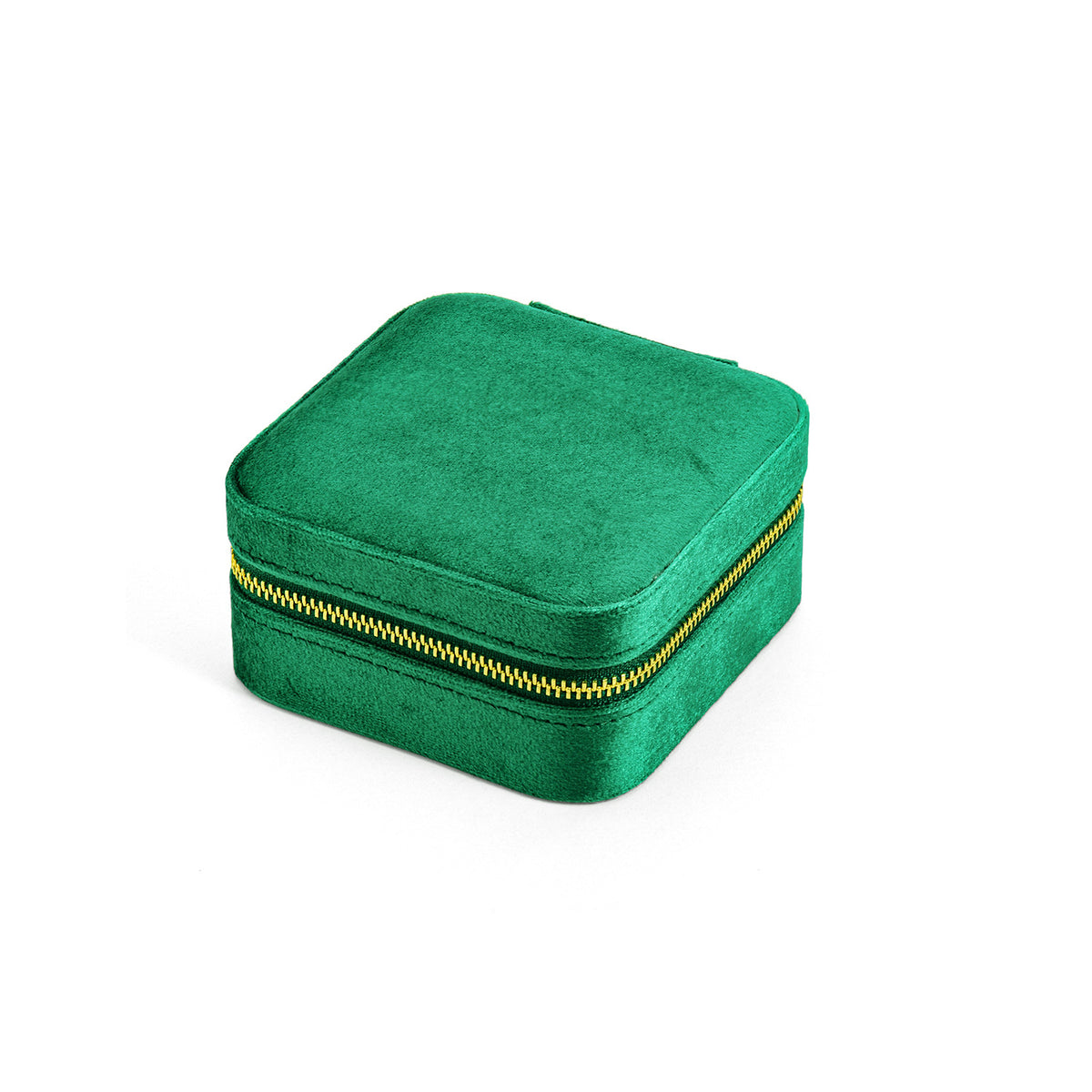 Portable Velvet Jewelry Storage Box for Rings and Necklaces - Multi-Compartment Gift Organizer