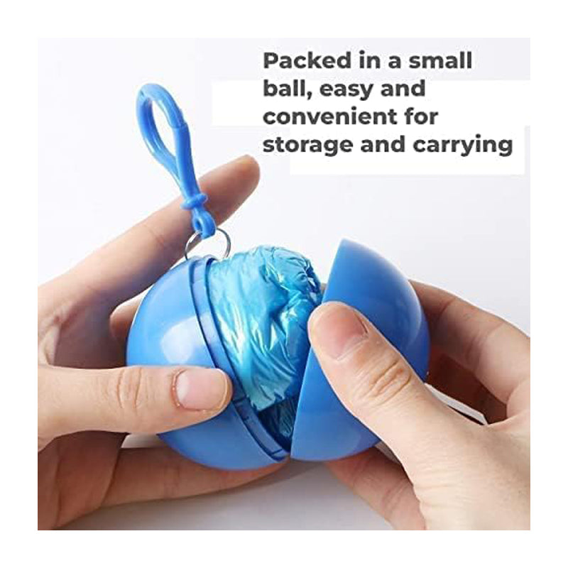 Portable Waterproof Rain Poncho Set - 2 Disposable Adult Raincoats