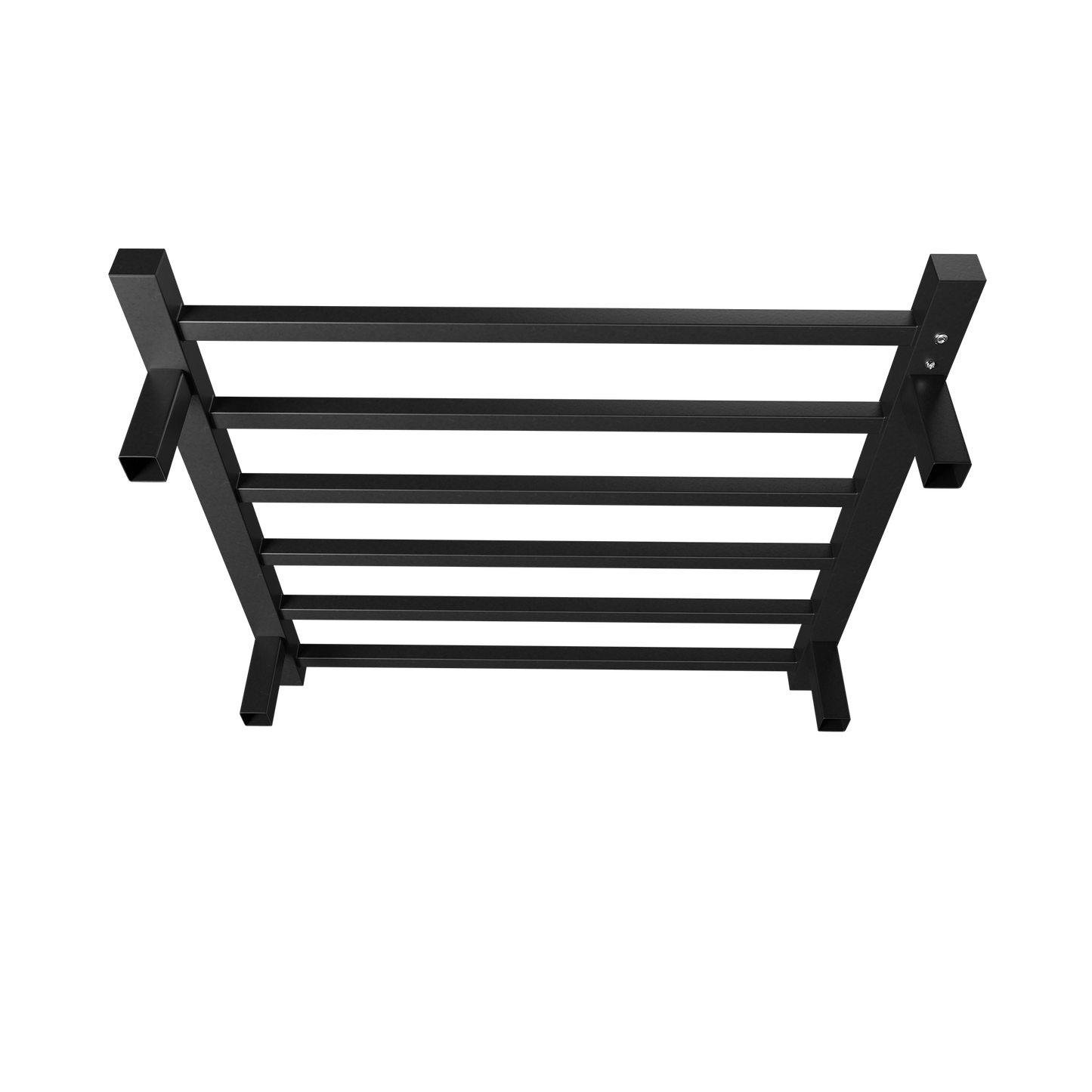 Electric Heated Towel Rack - 6 Bar Wall Mount Towel Warmer - Black