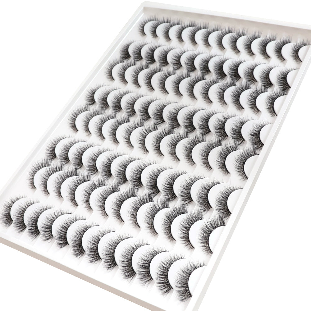 3D False Eyelashes - Multi-Layered Realistic Soft Black Lashes