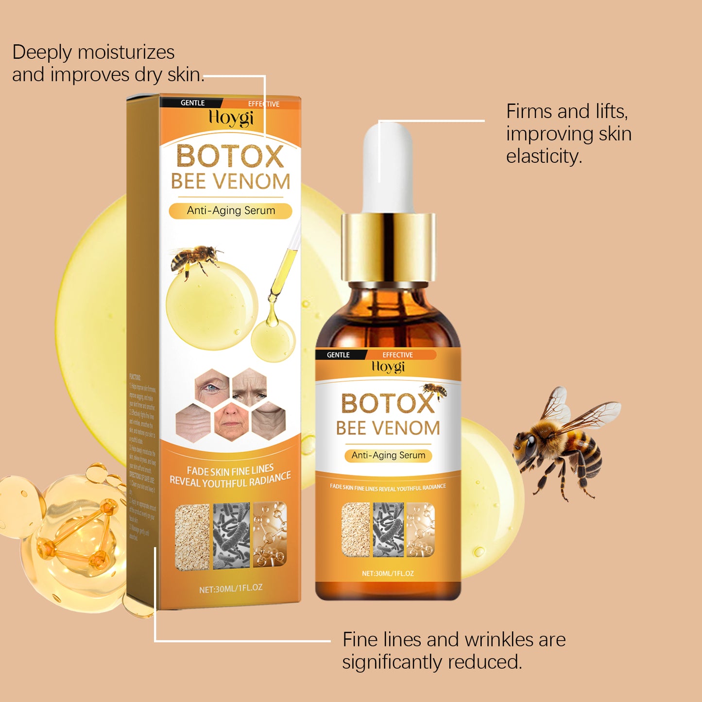 Bee Venom Anti-Aging Face Serum - 30ml Hydrating & Firming Essence