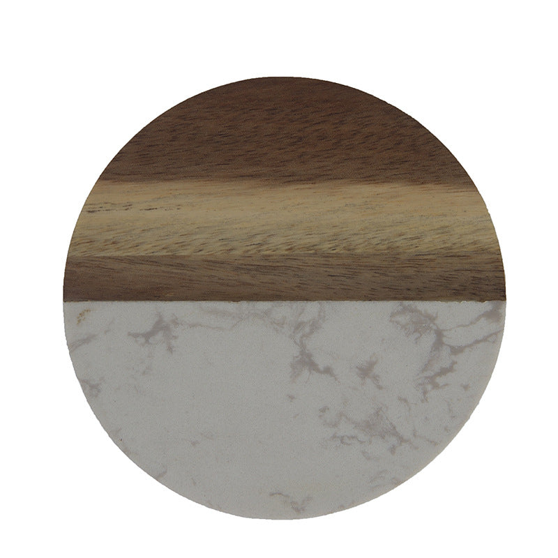 Heat-Resistant Marble Cup Coaster Pad for Dinnerware - Modern Style