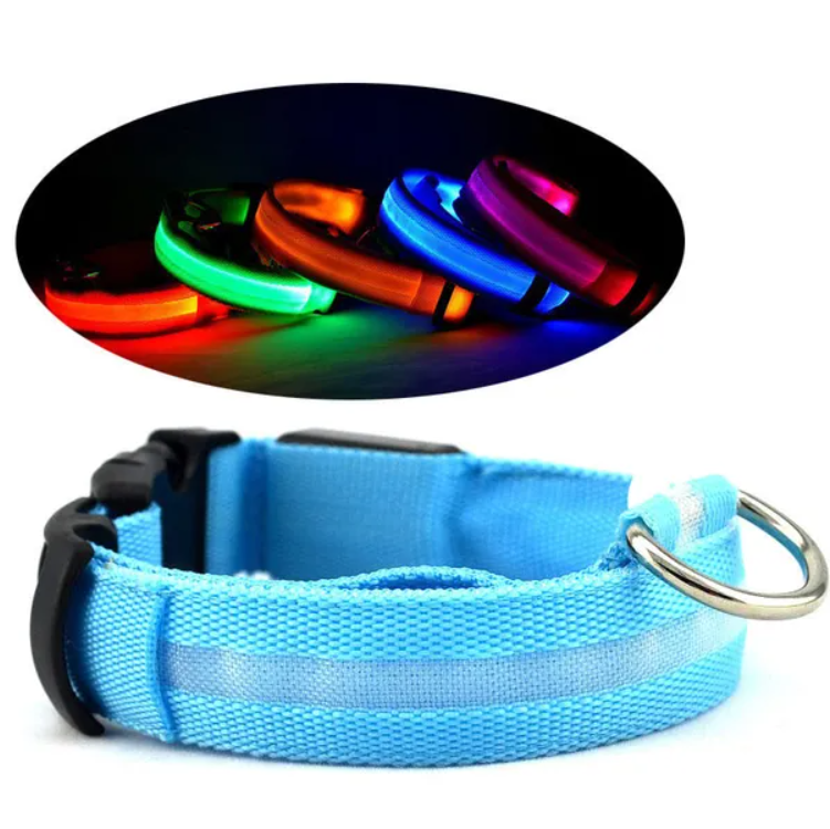 LED Pet Safety Collar Halo Style Reflective Light for Dogs & Cats
