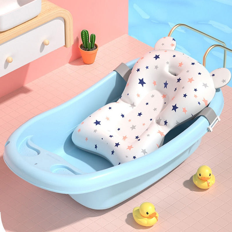 Baby Bathtub Non-slip Bath Mat Sponge for Safe Bathing - Multiple Colors