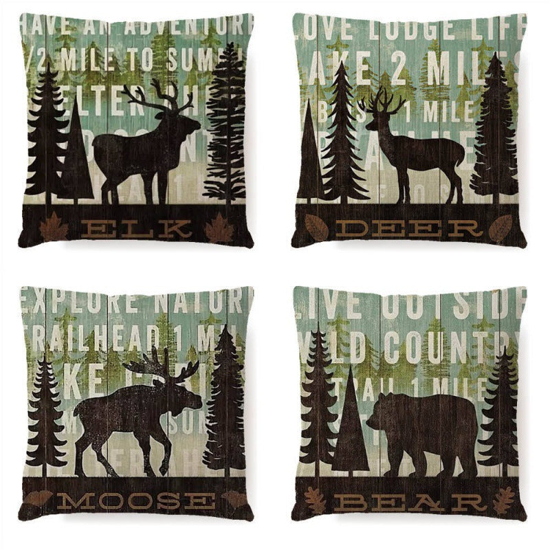 Animal Print Pillowcase - Retro Fashion Home Decor Bedding 45x45CM