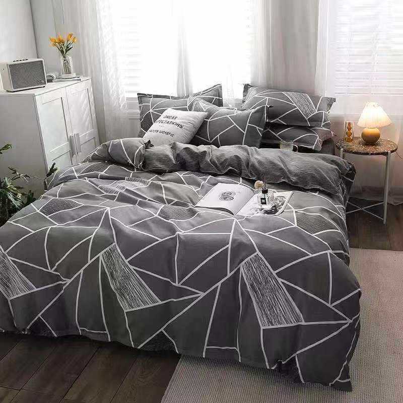 Washed Cotton Double Bed Quilt Cover Set - Multiple Sizes & Styles