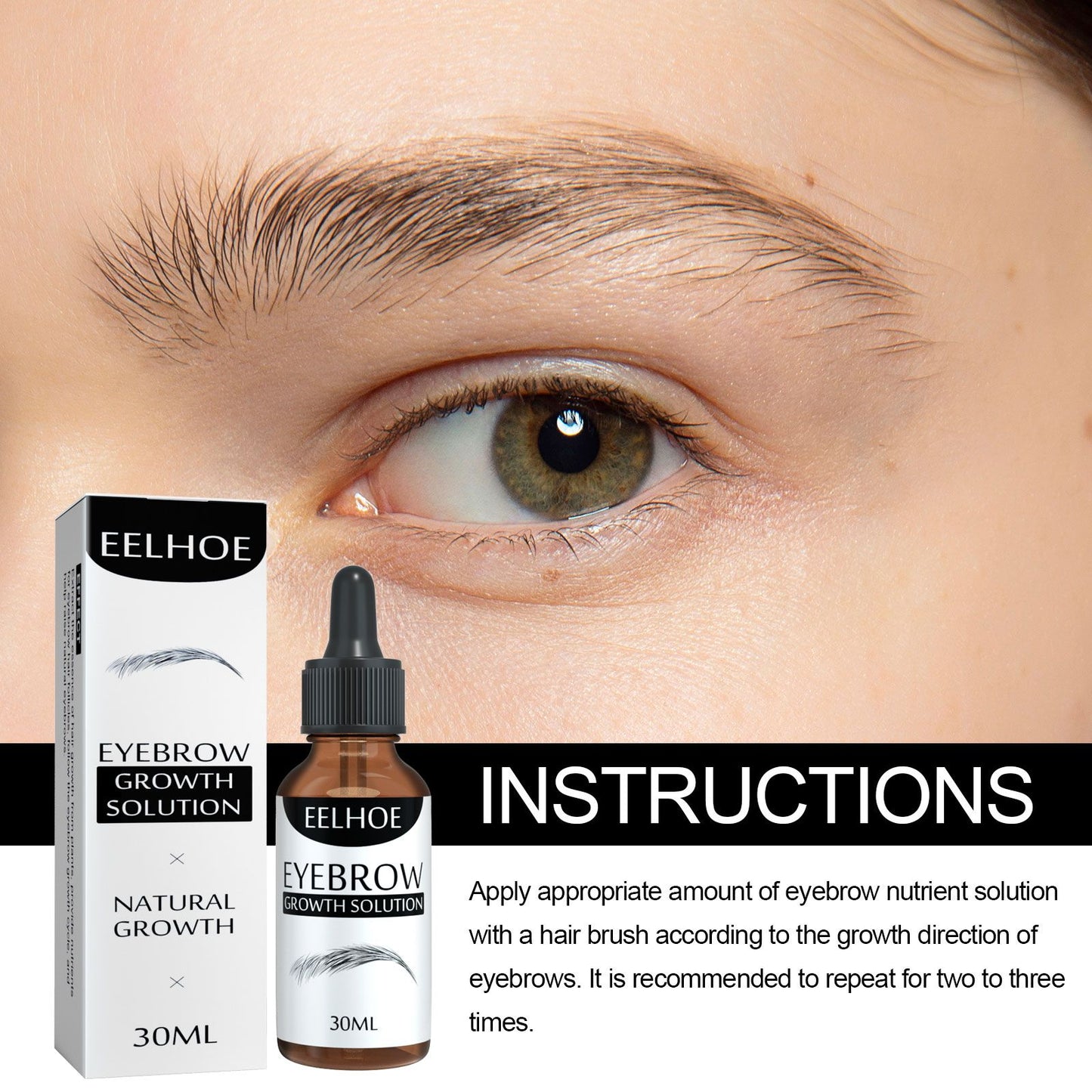 Natural Eyebrow Growth Serum - Nourishing Follicle Repair & Thickening Oil