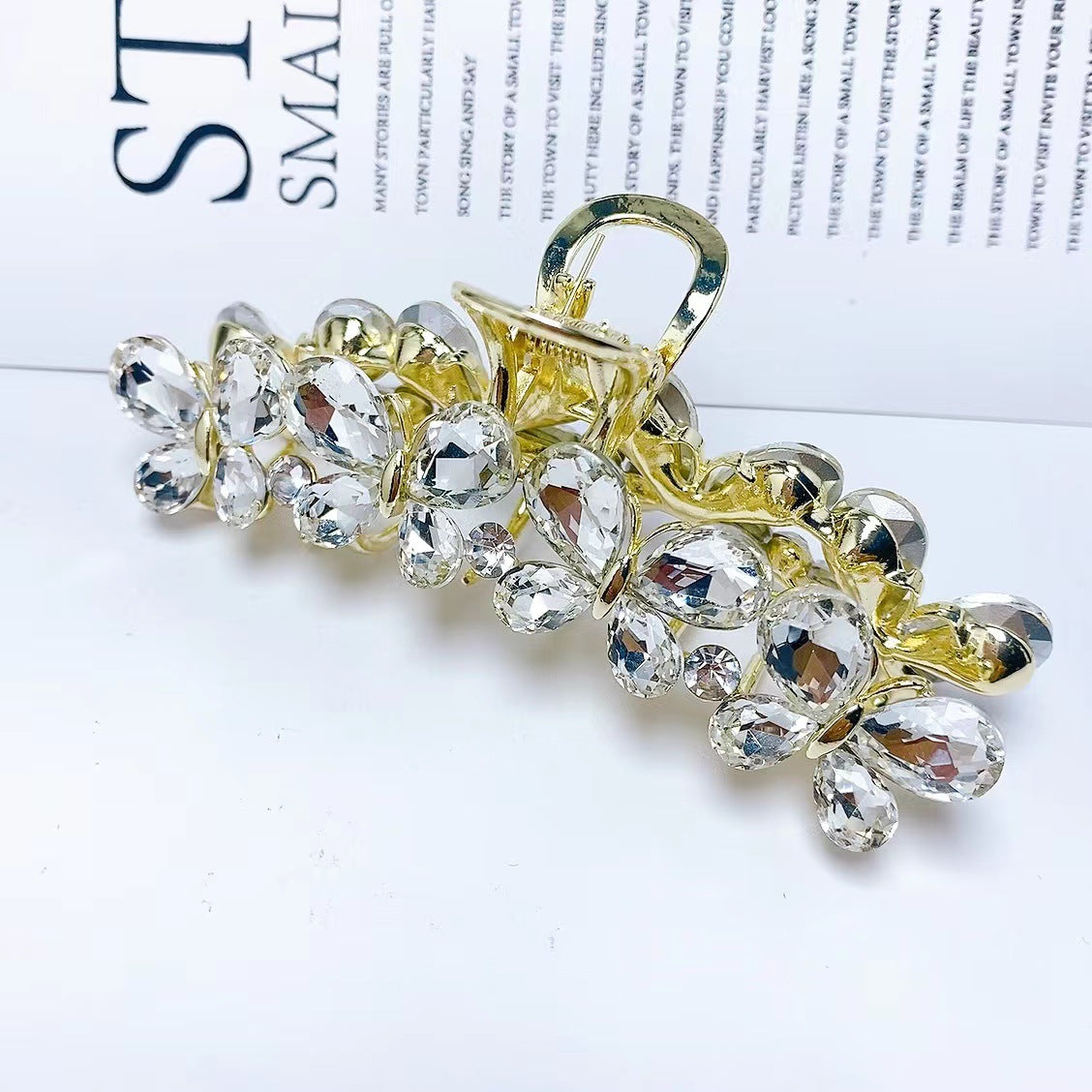 Alloy Crystal Butterfly Hair Clip Headband