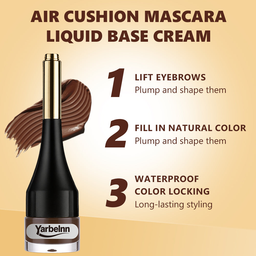 Waterproof Air Cushion Eyebrow Dye Cream - Natural Fluffy Tint, 2g-6g Variants