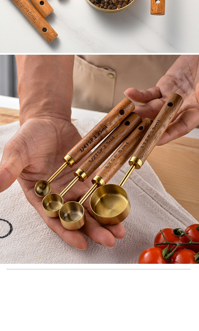 Stainless Steel Measuring Cups & Spoons Set - Kitchen Baking Tools