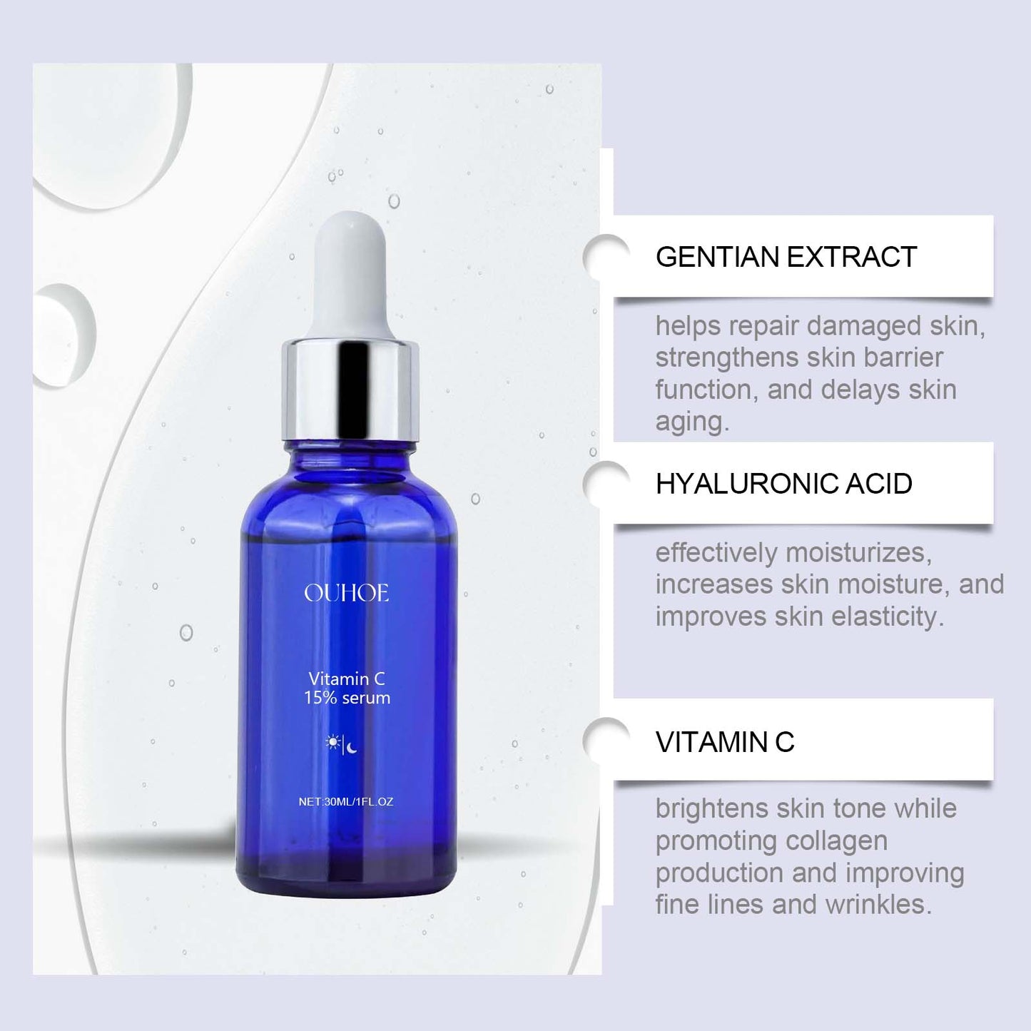 Firming Face Serum with Vitamin C & E - 30ml Anti-Aging Moisturizer