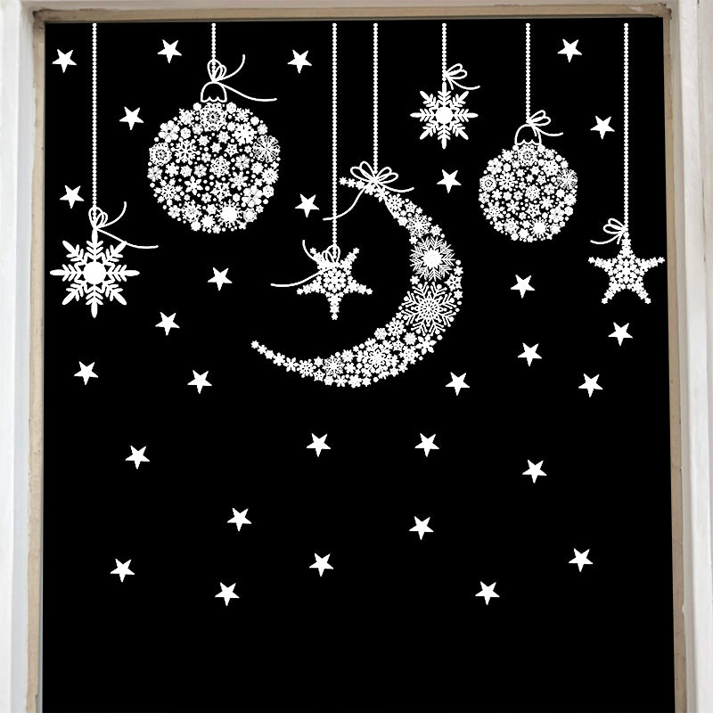 Festive Glass Window Stickers for Holiday Decor - Christmas Festival Decorations