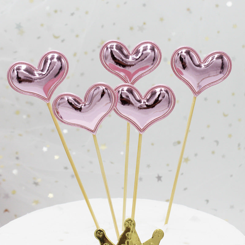 Bright Peach Heart Pentagram Crown 5 Pack Party Masks for Celebrations