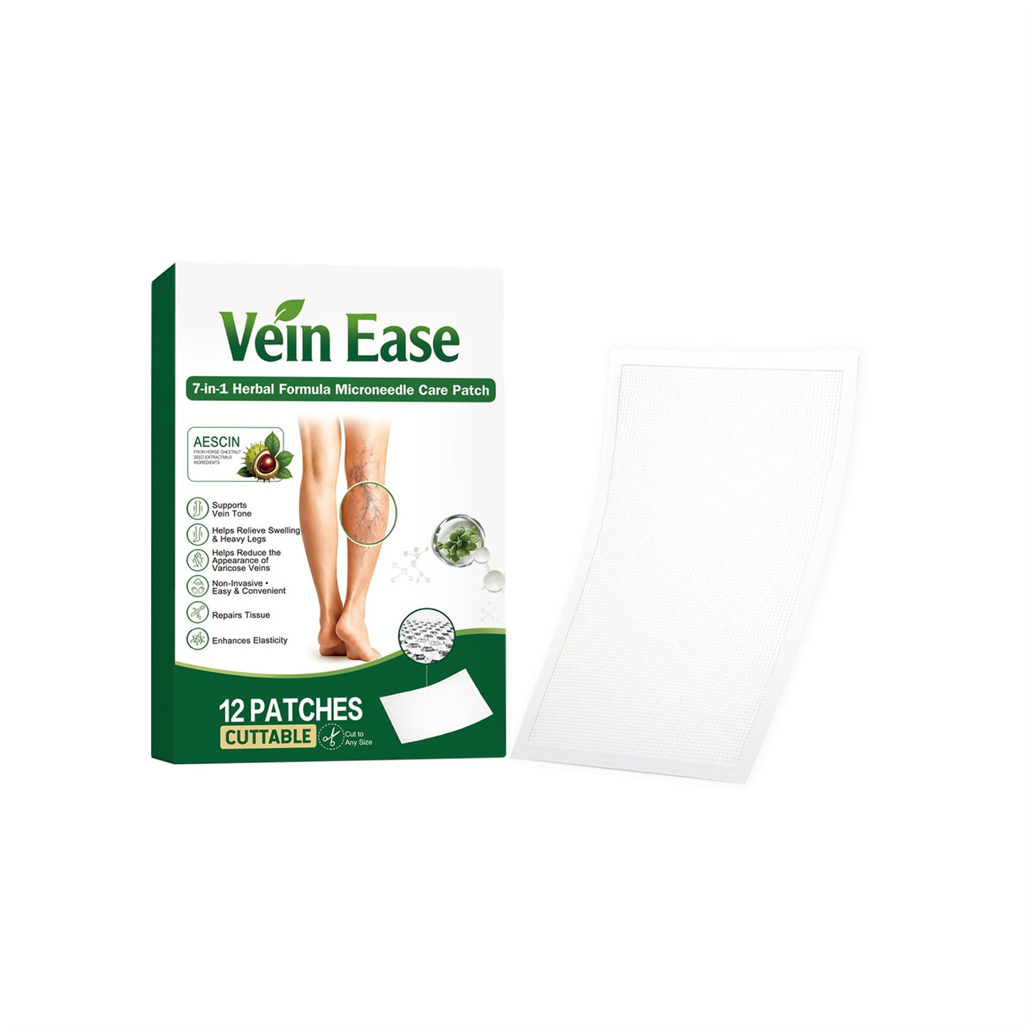 Micro-needle Leg Patch for Skin Rejuvenation - 12 Patches