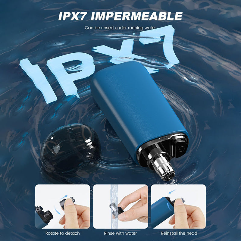 Rechargeable Nose Hair Trimmer - Sapphire Blue Square