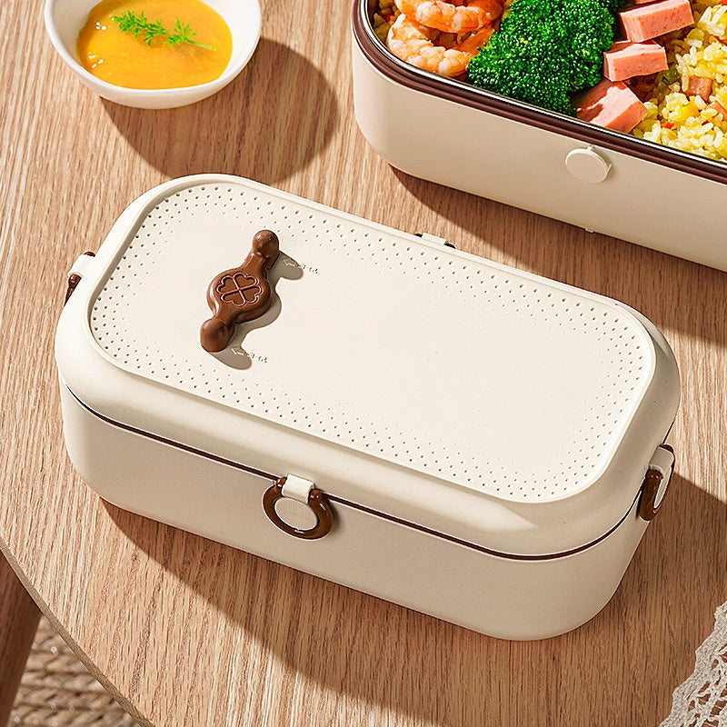 Electric Heated Lunch Box with Insulation and Stainless Steel Container