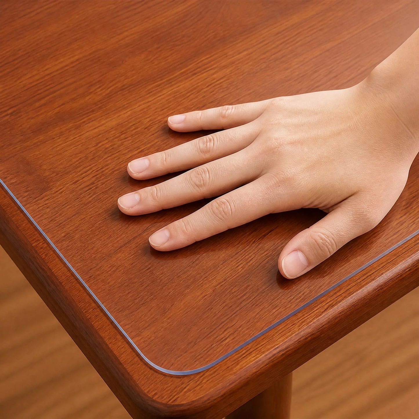 Clear Table Protector Mat - Waterproof PVC Cover, 1.5mm Thickness