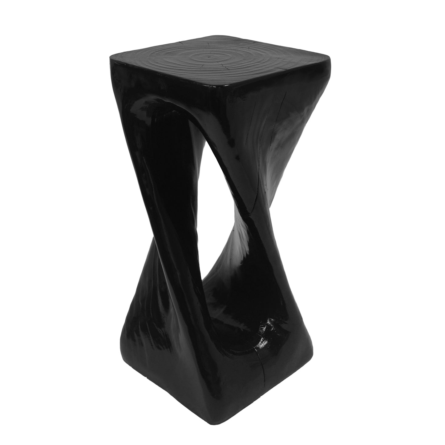 Outdoor Side Table,Twist Shape End Table,Decorative Accent