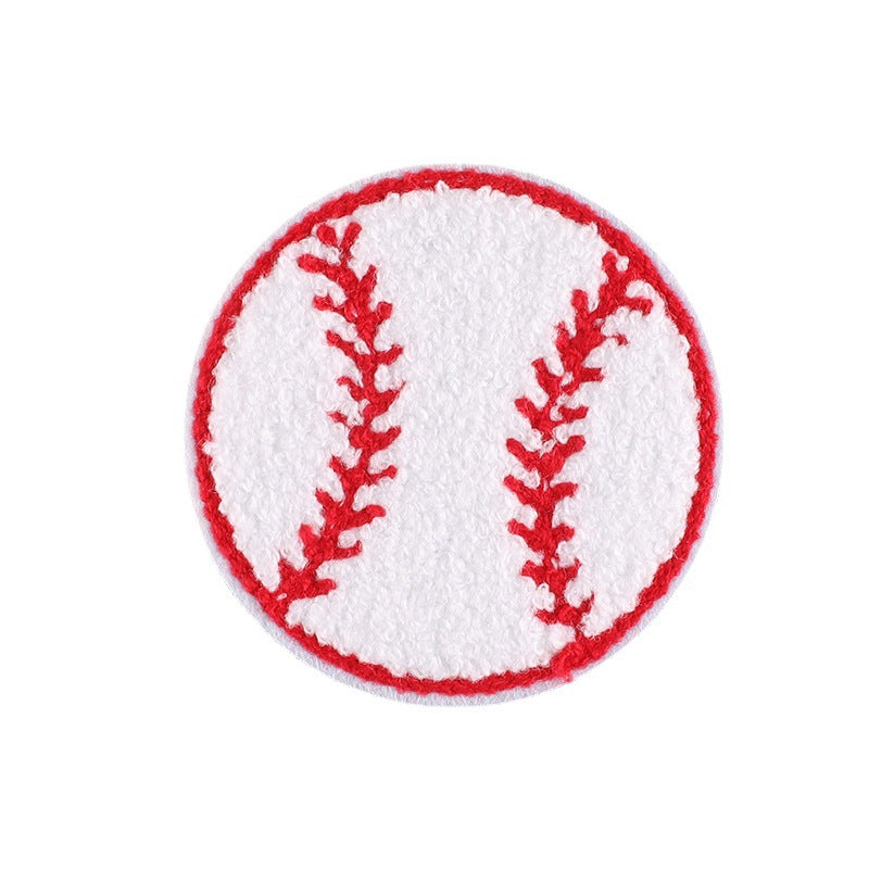 Baseball Cloth Label with Hot Melt Adhesive for Embroidery and Crafting