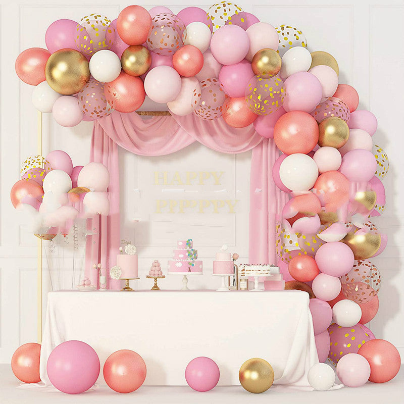 Pink Rose Gold Latex Balloon Cover for Celebrations - 1 Set