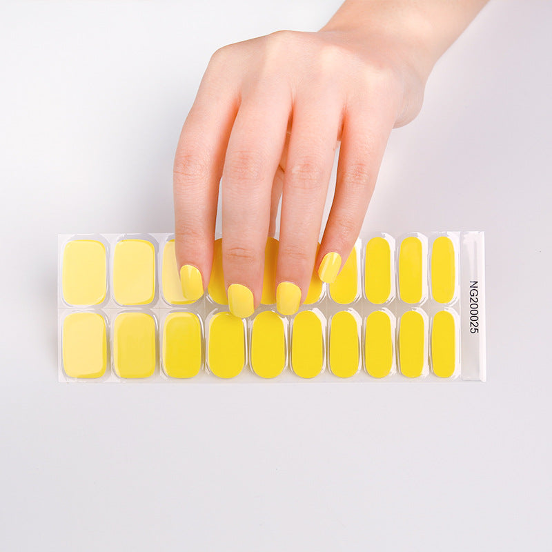 Korean Semi Cured Nail Stickers for Nail Art - Adhesive Gel Decals