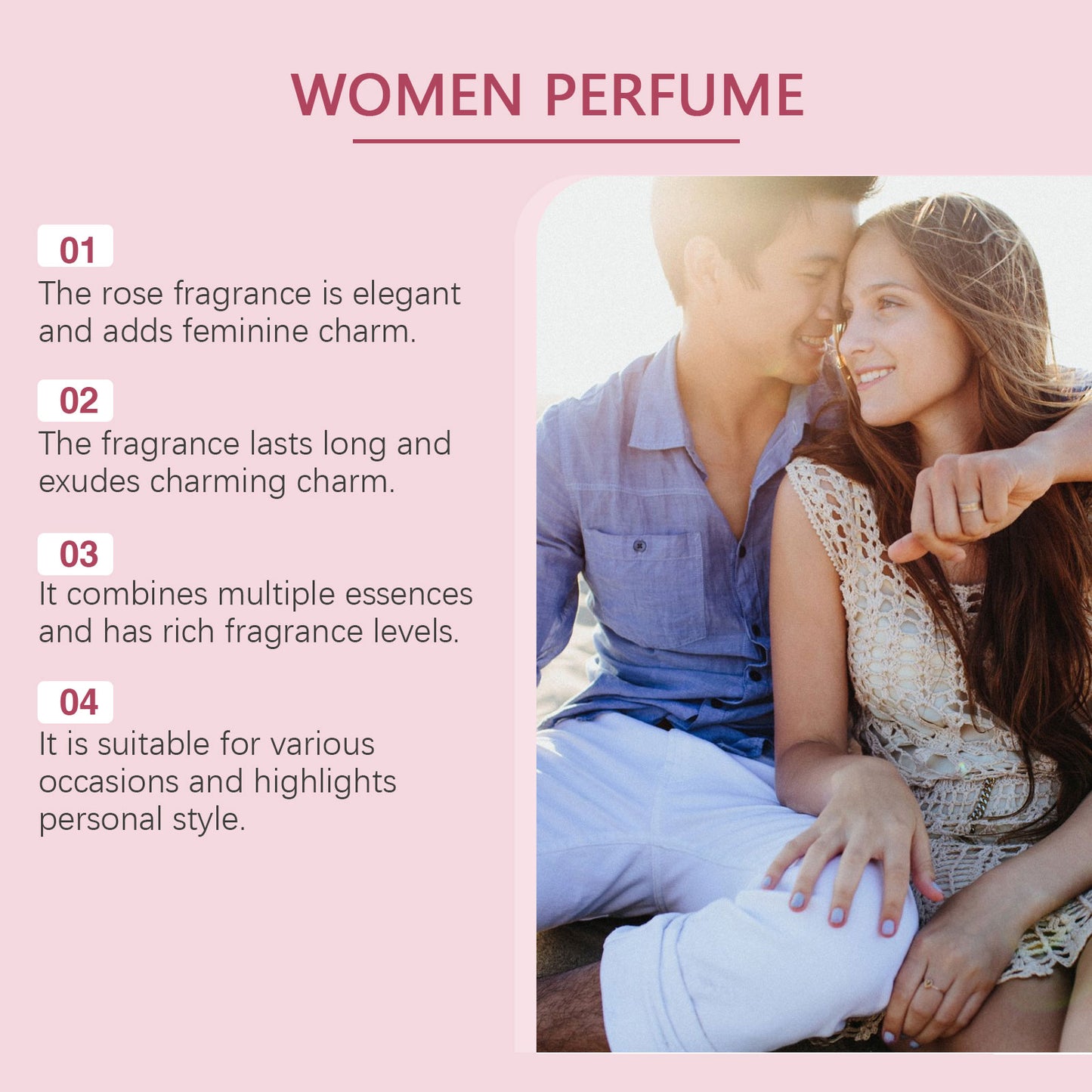 Desert Rose Perfume Spray - Elegant Long-Lasting Floral Fragrance Mist 12ml
